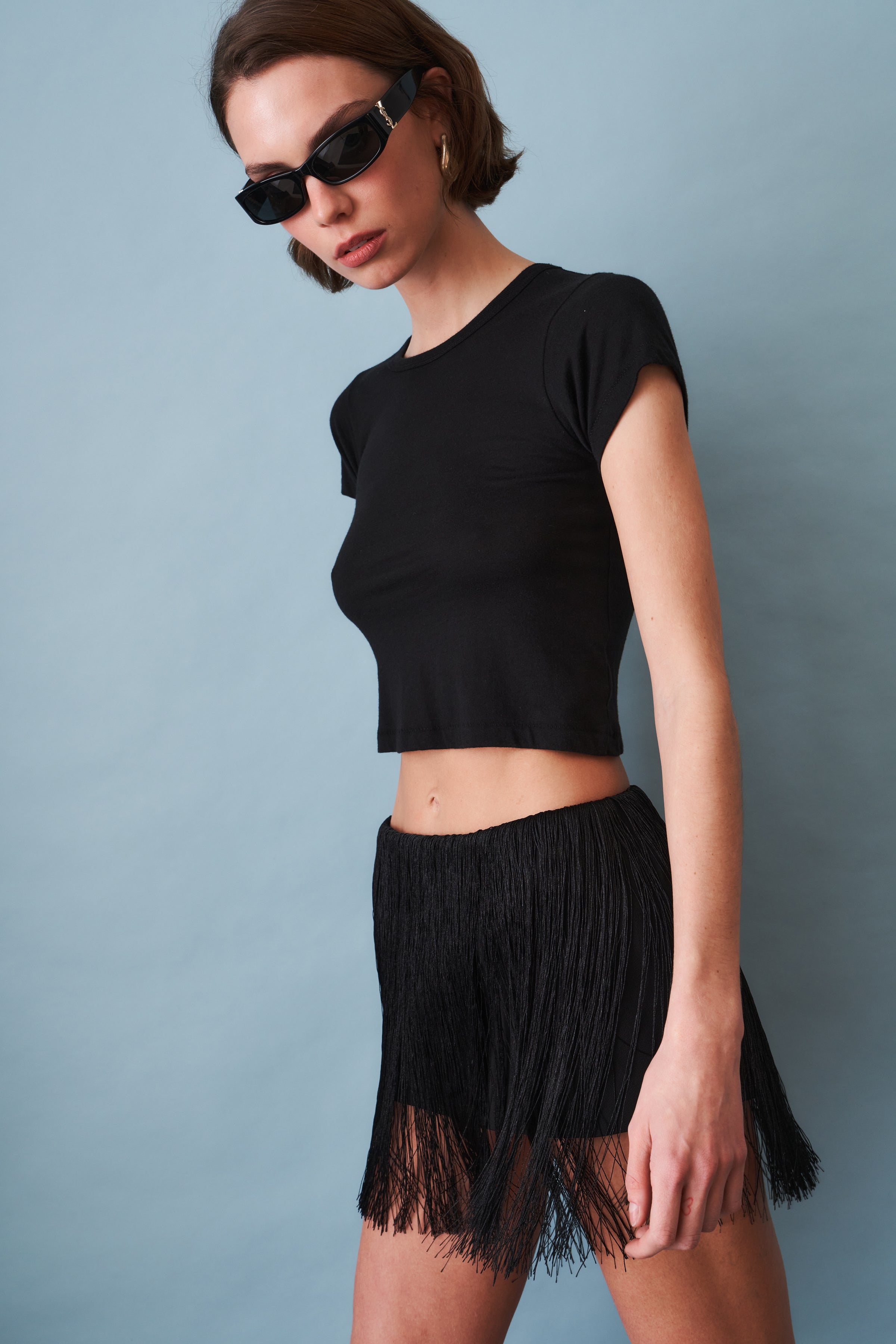 Fringe Mini Skirt