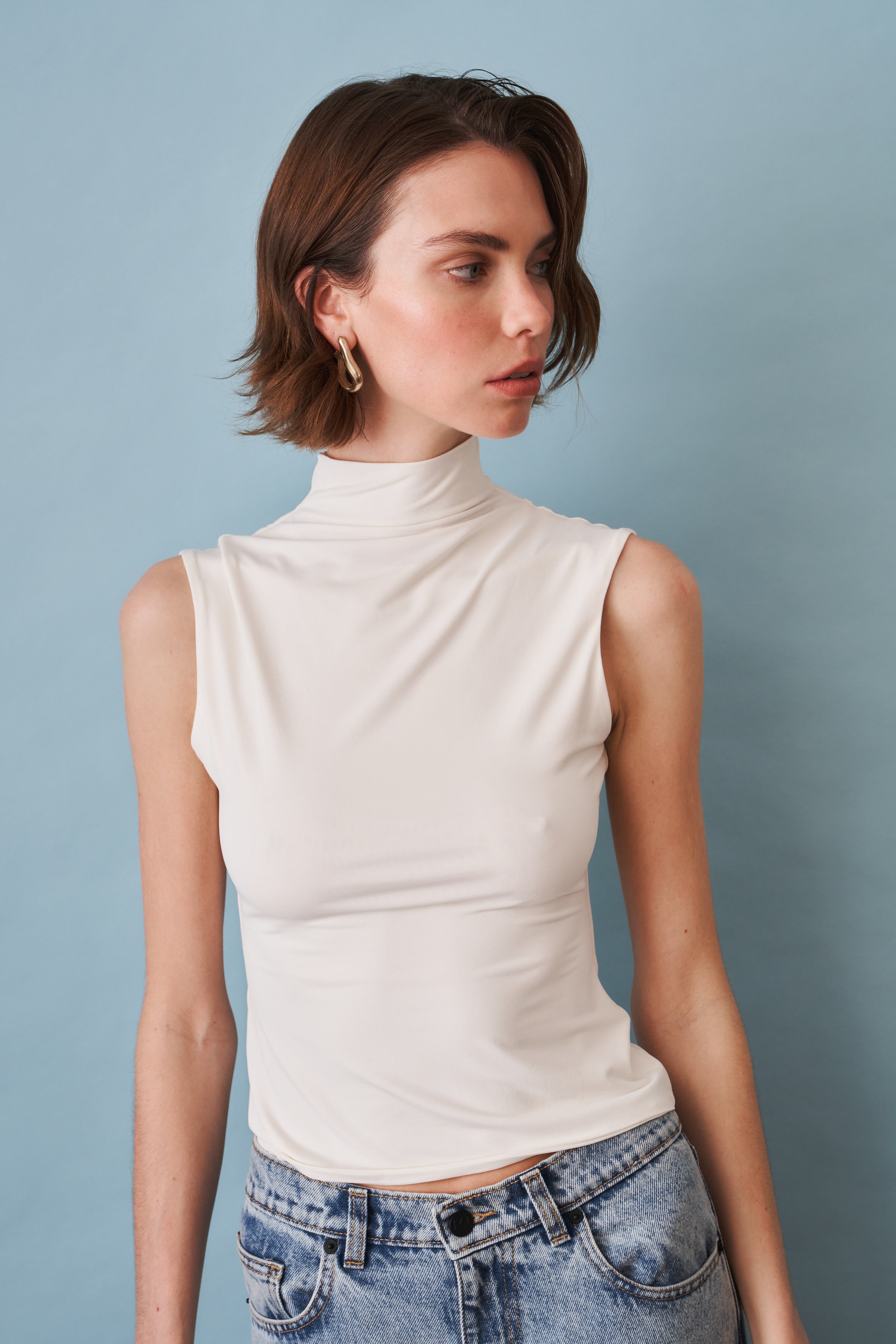 Alexandra Mock Neck Tee