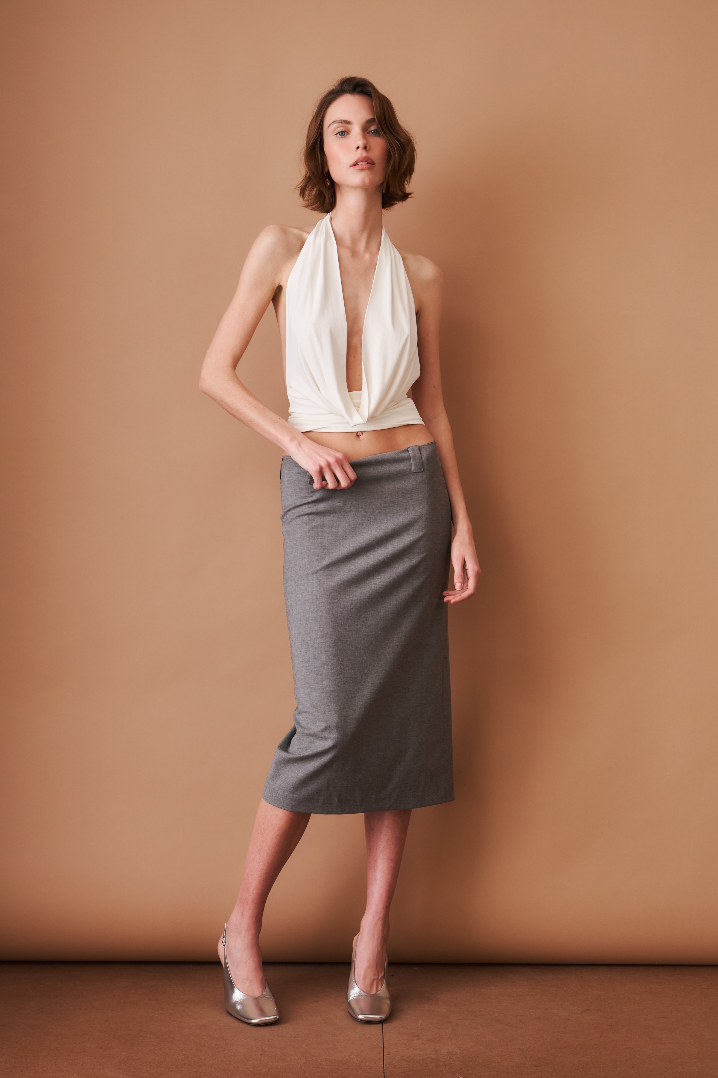 Wool Midi Skirt