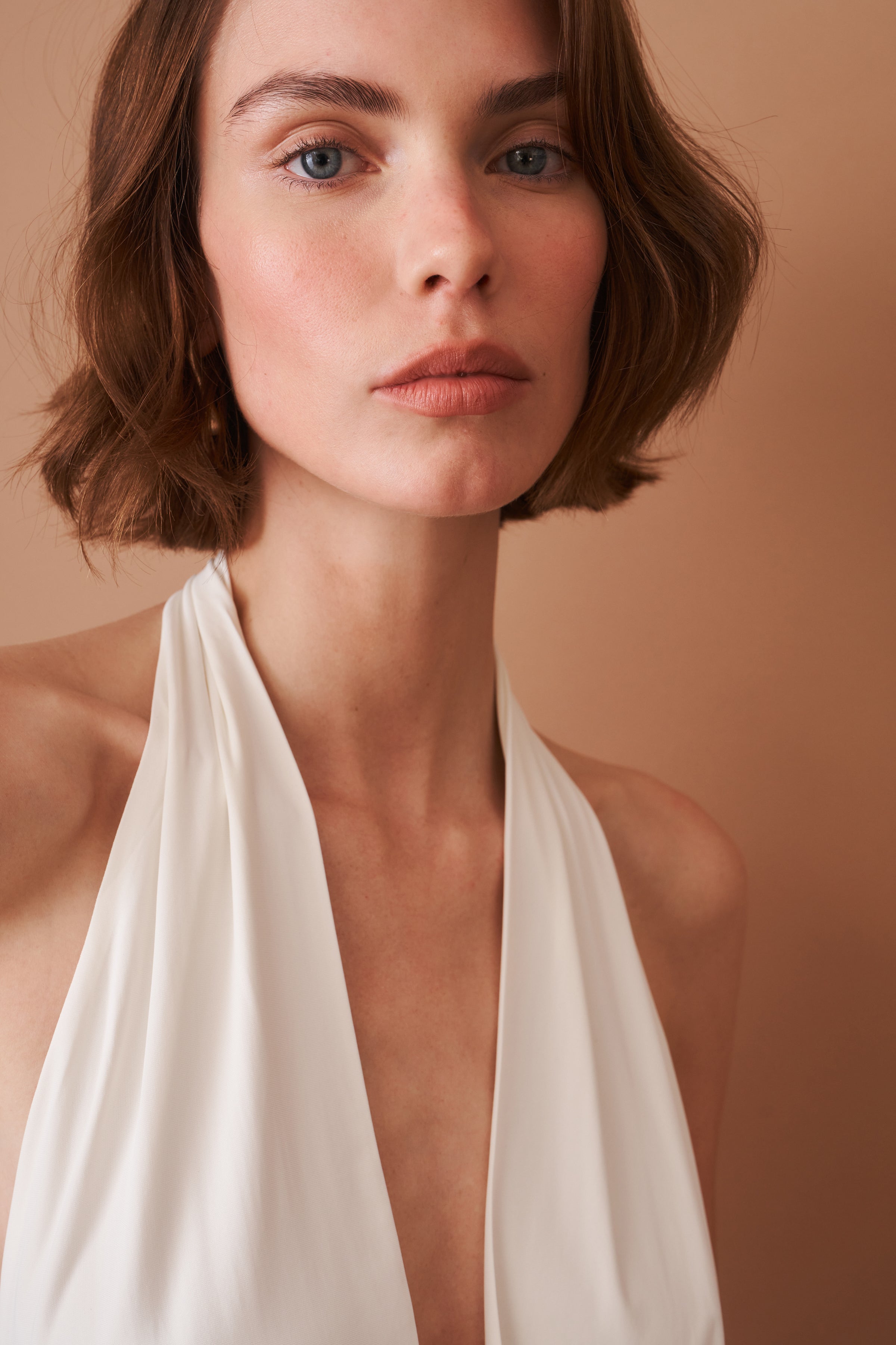 Nico Cowl Halter Top Vanilla