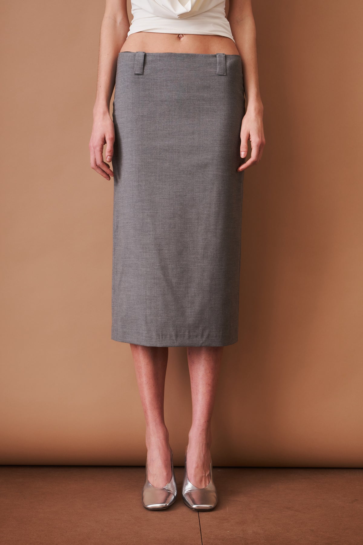 Wool Midi Skirt