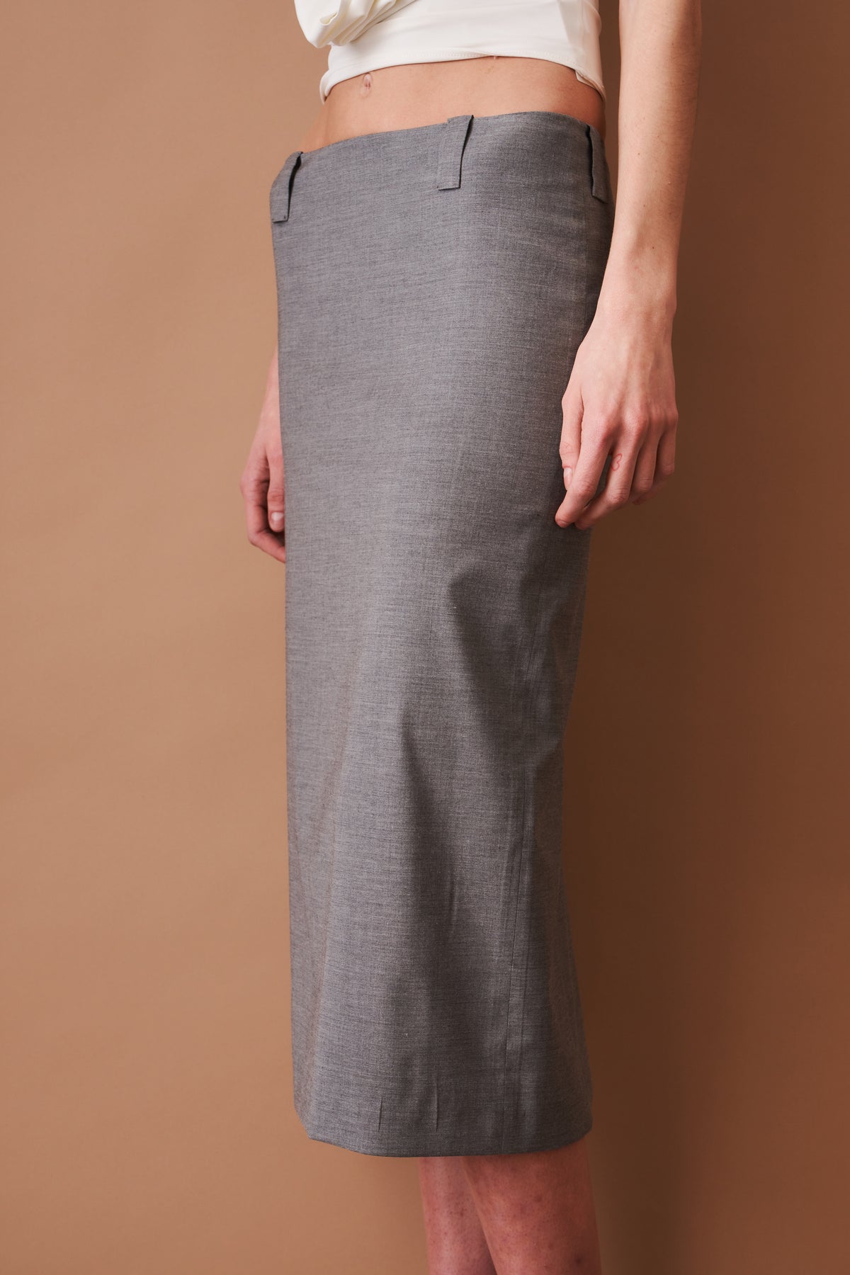 Wool Midi Skirt