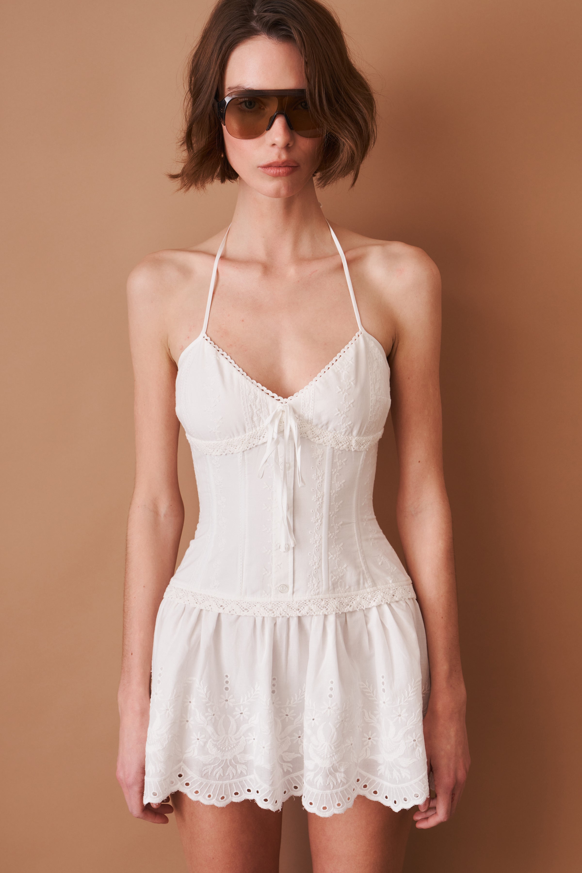 Marini Eyelet Mini Dress