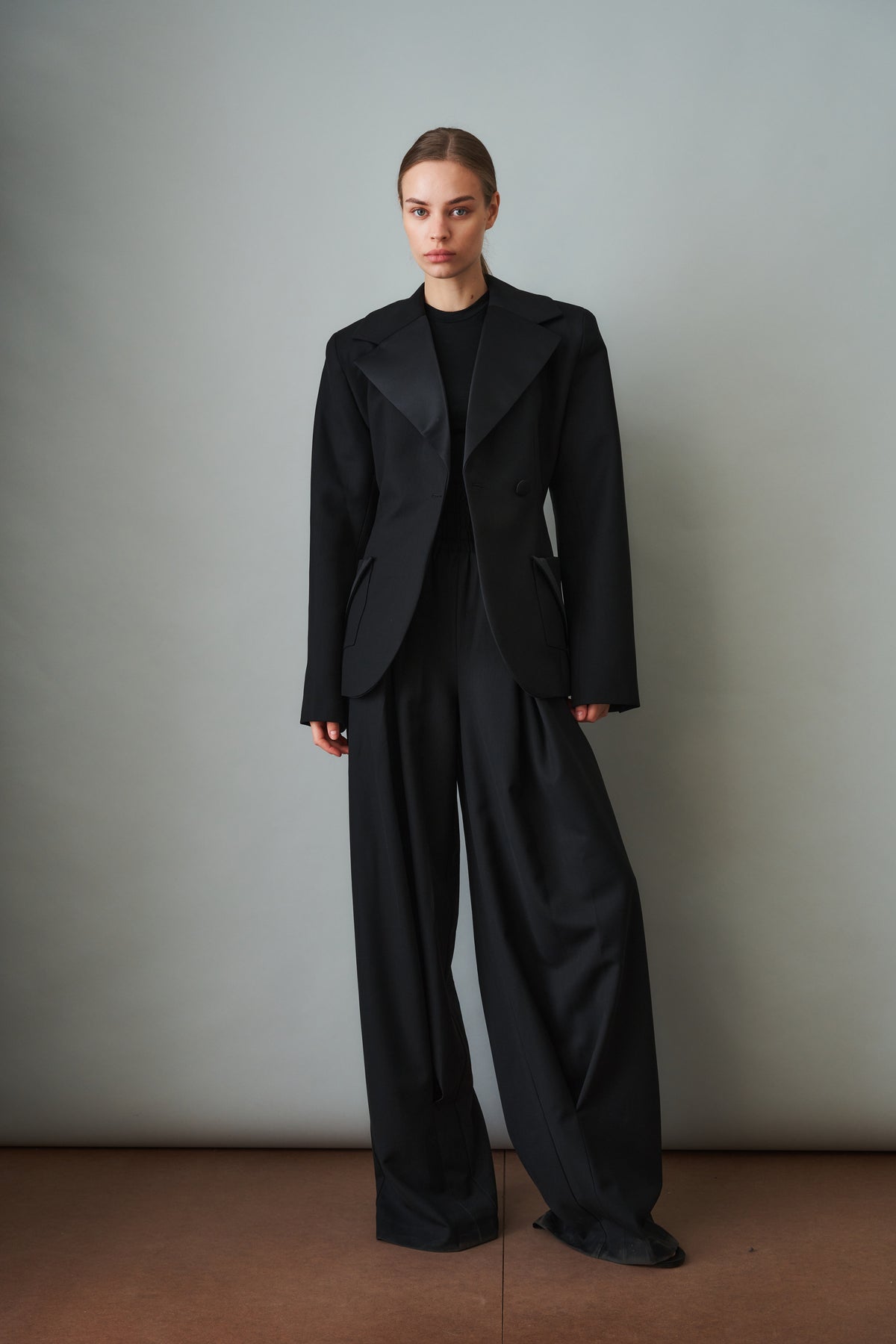 Sculpted Blazer Wool Black