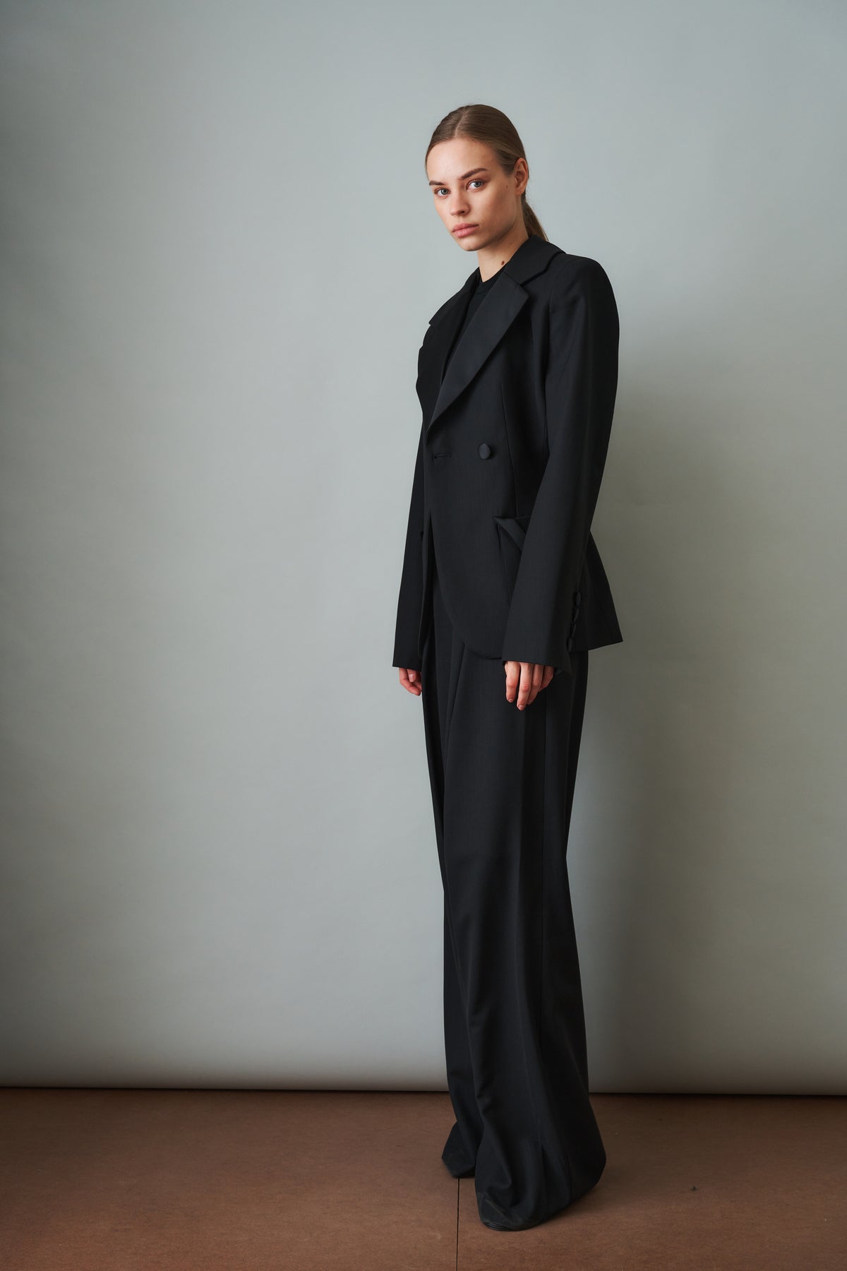 Sculpted Blazer Wool Black