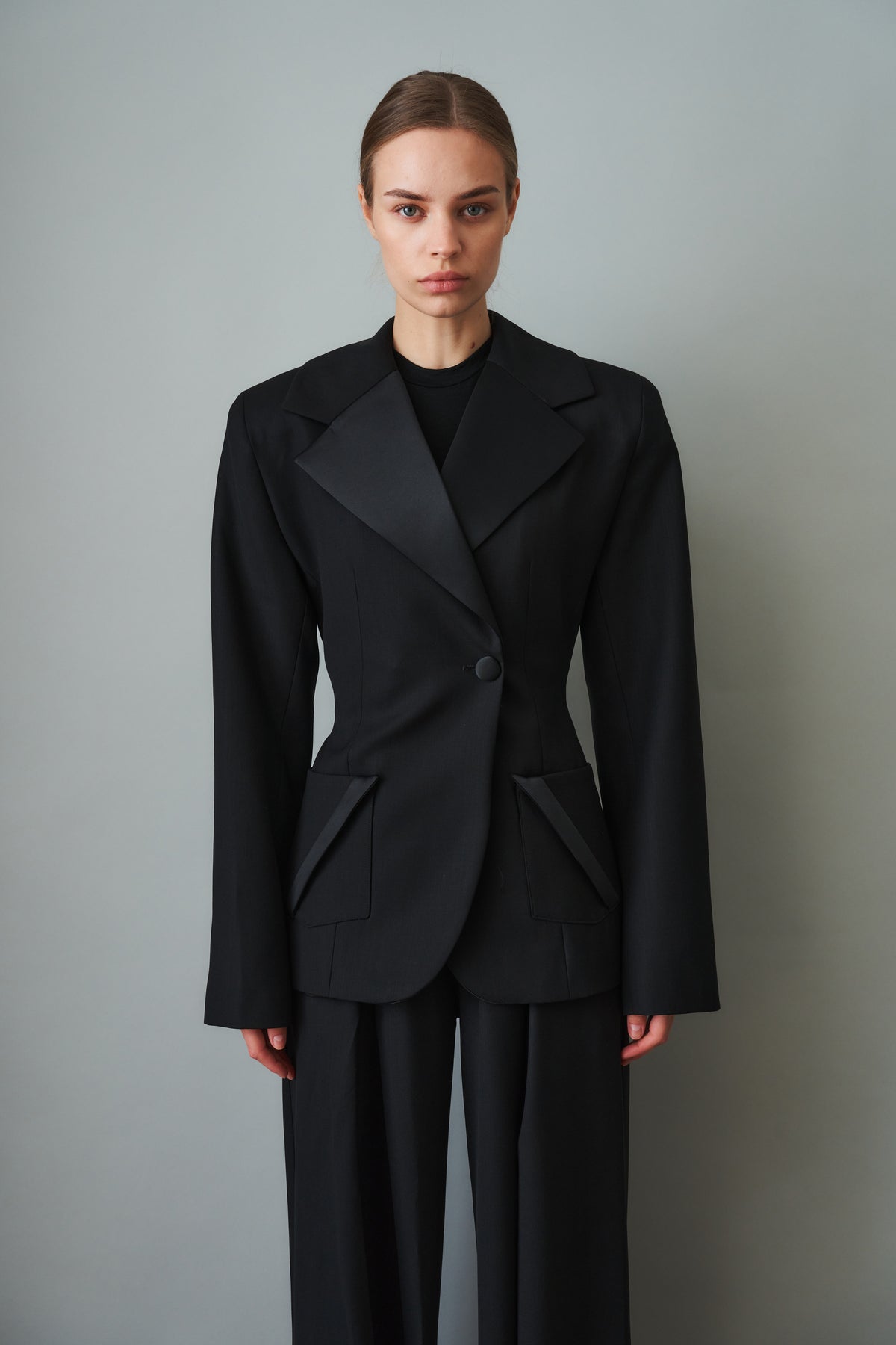 Sculpted Blazer Wool Black