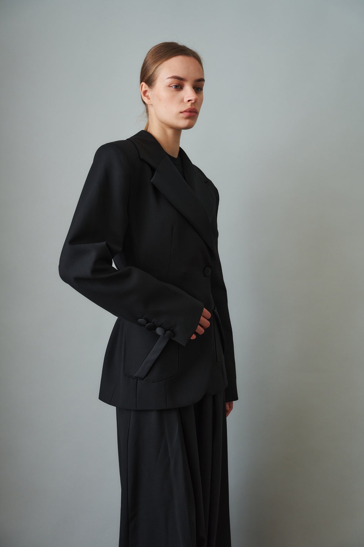 Sculpted Blazer Wool Black