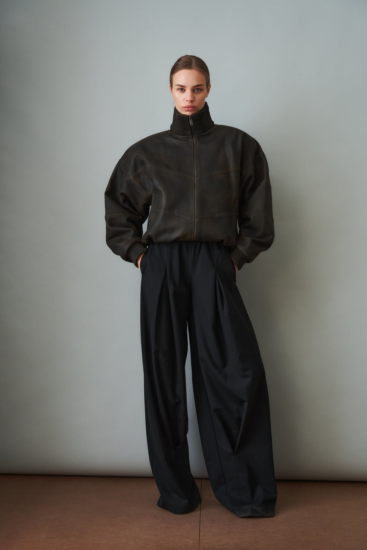 Bomber Jacket Lambskin Brown