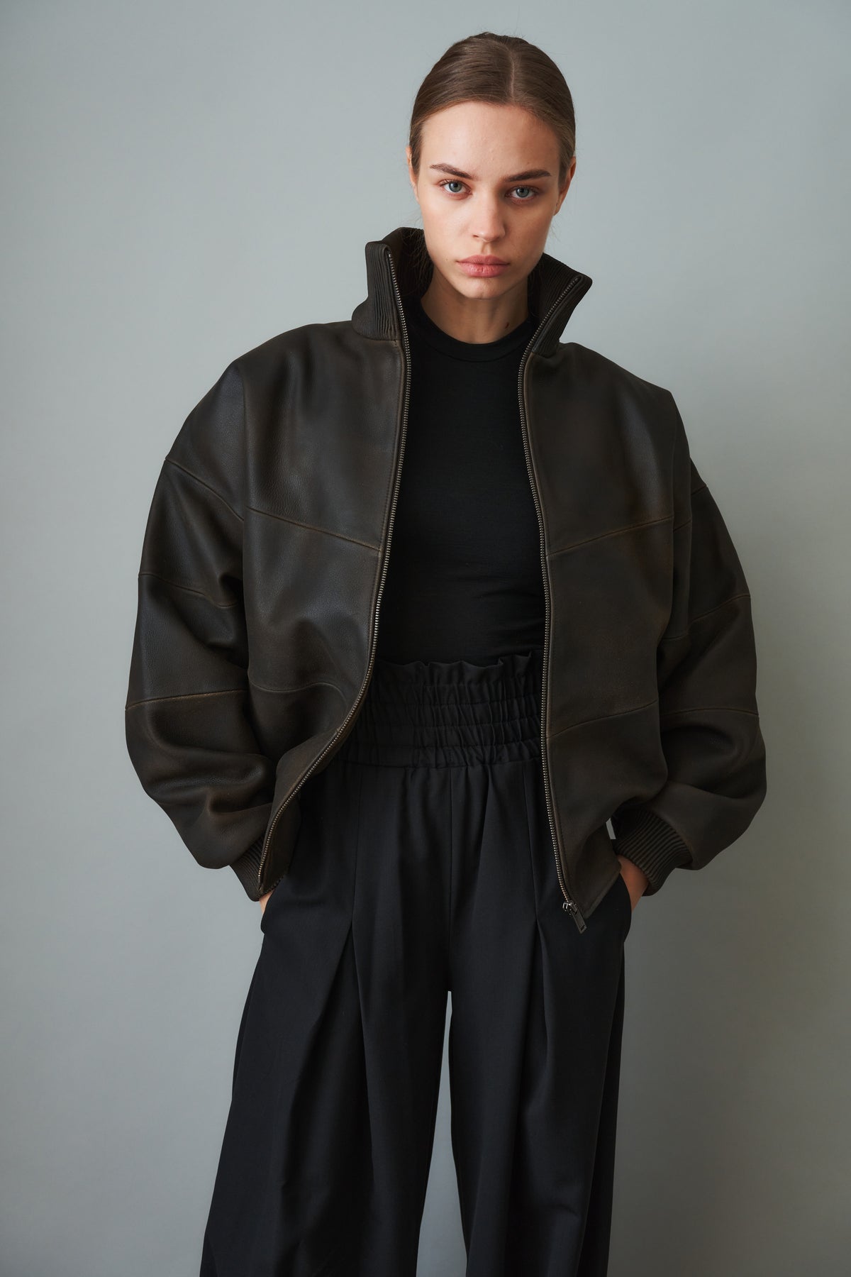 Bomber Jacket Lambskin Brown