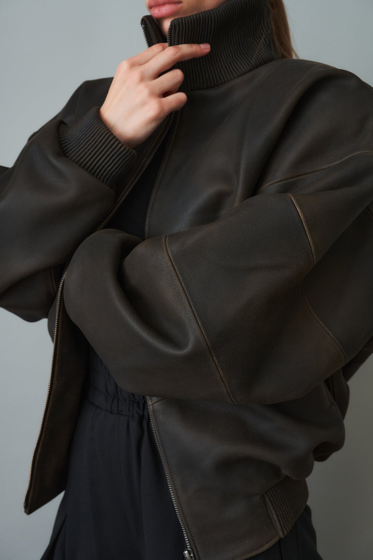 Bomber Jacket Lambskin Brown
