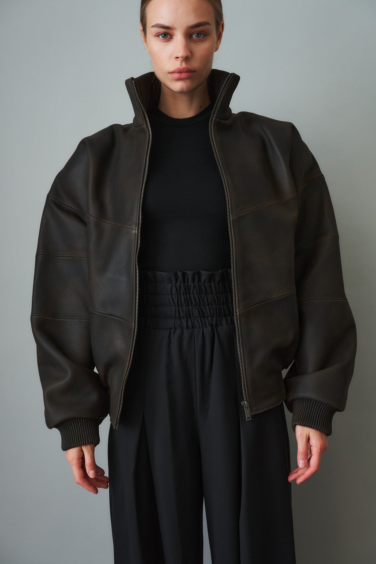 Bomber Jacket Lambskin Brown