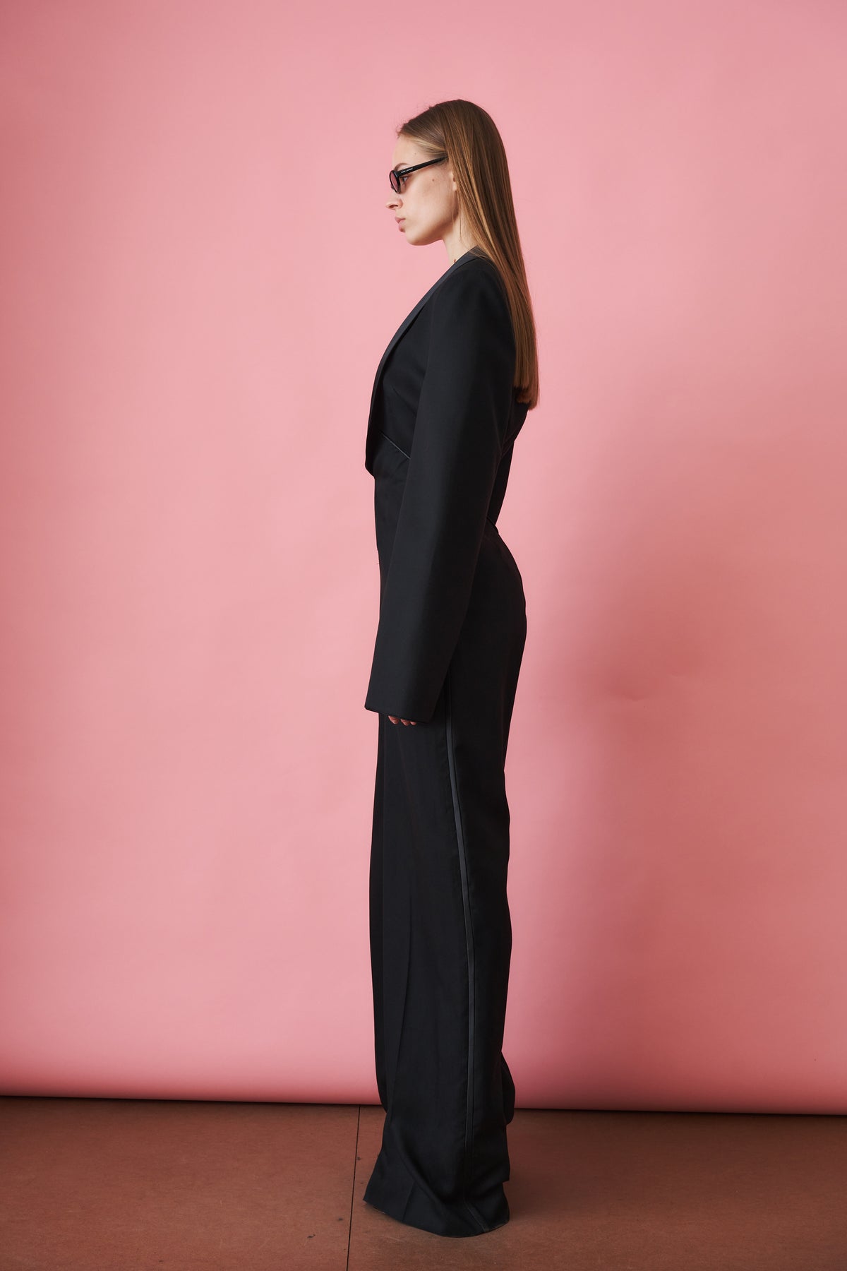 Tuxedo Jumpsuit Black