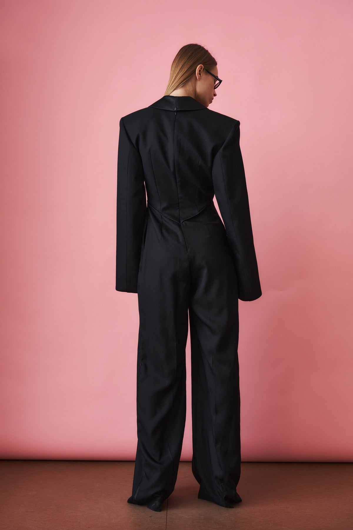 Tuxedo Jumpsuit Black