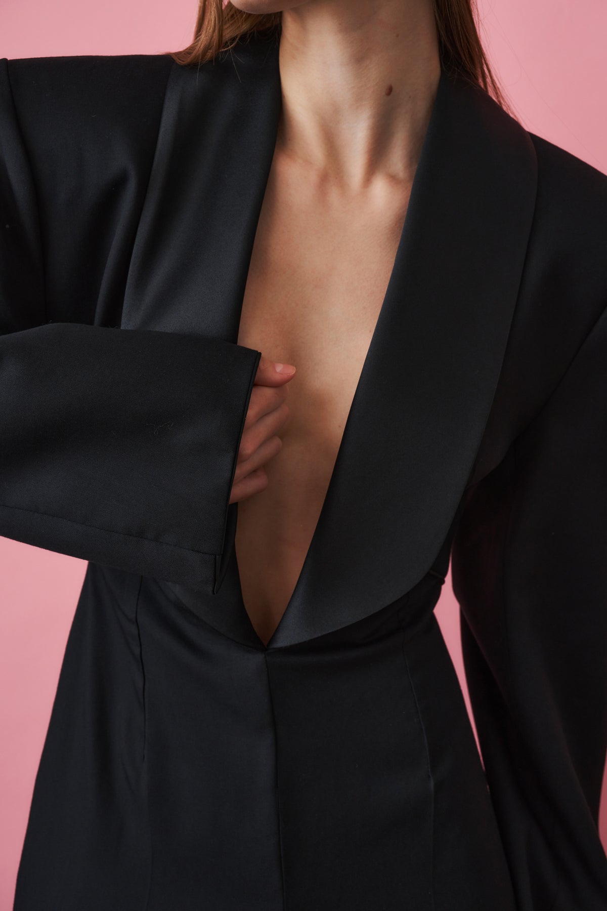 Tuxedo Jumpsuit Black