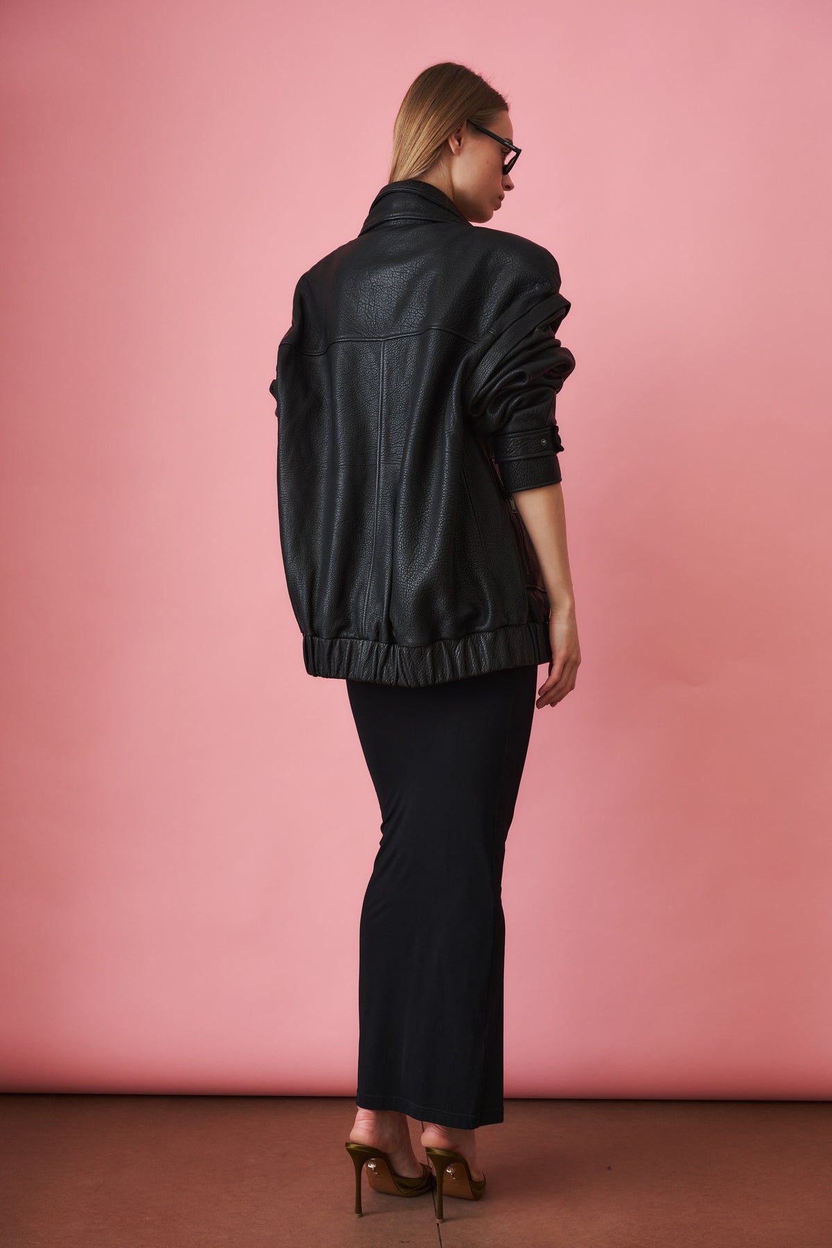 Grained Lambskin Jacket Black