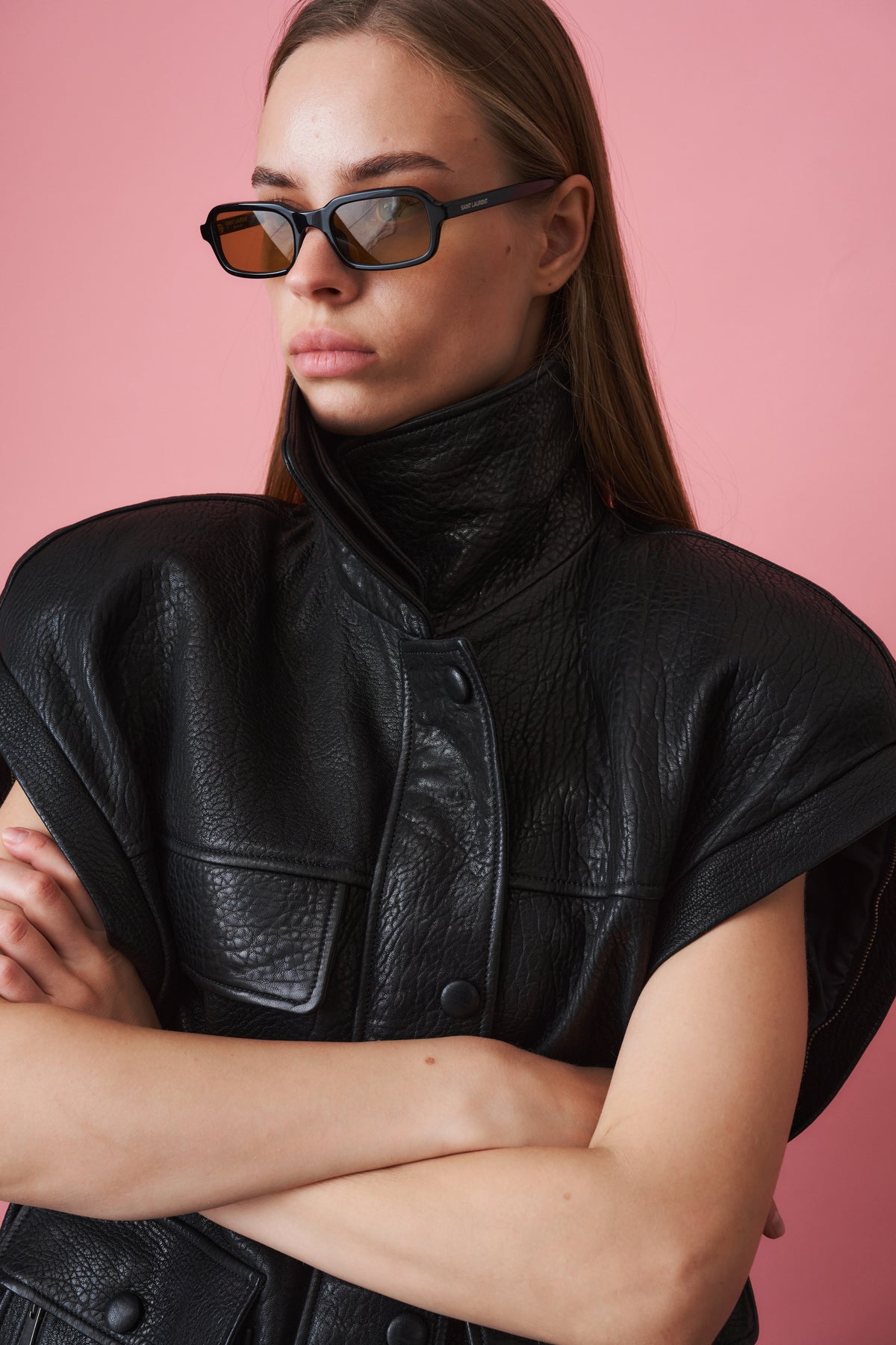 Grained Lambskin Jacket Black