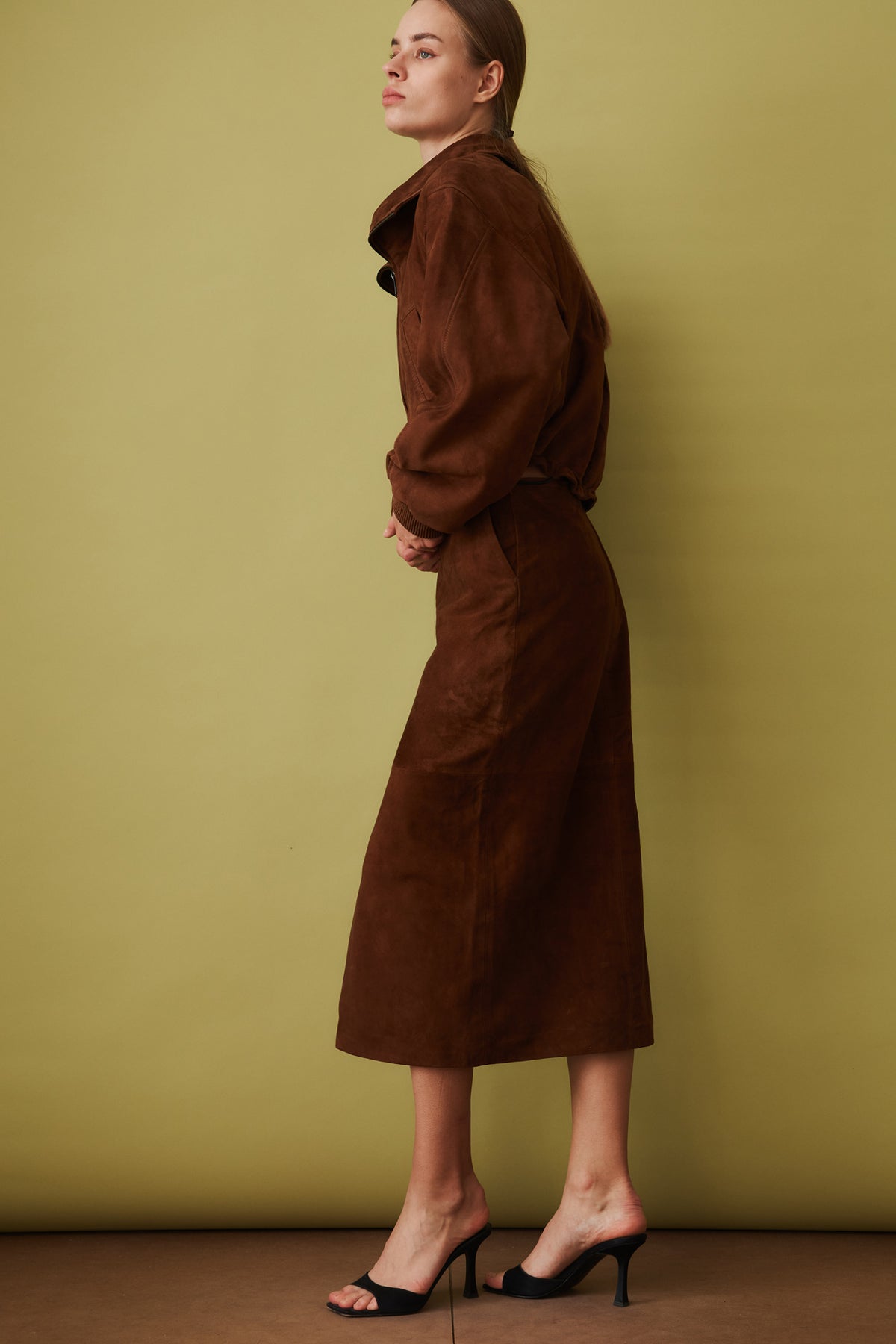 Suede Anorak Jacket Brown