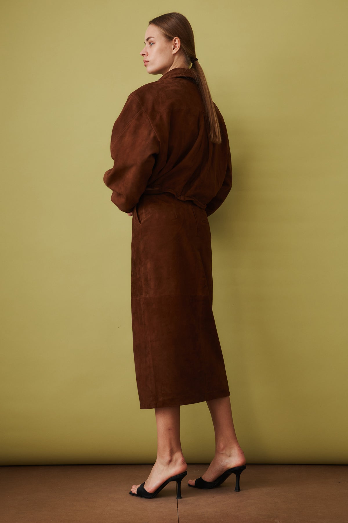 Suede Anorak Jacket Brown