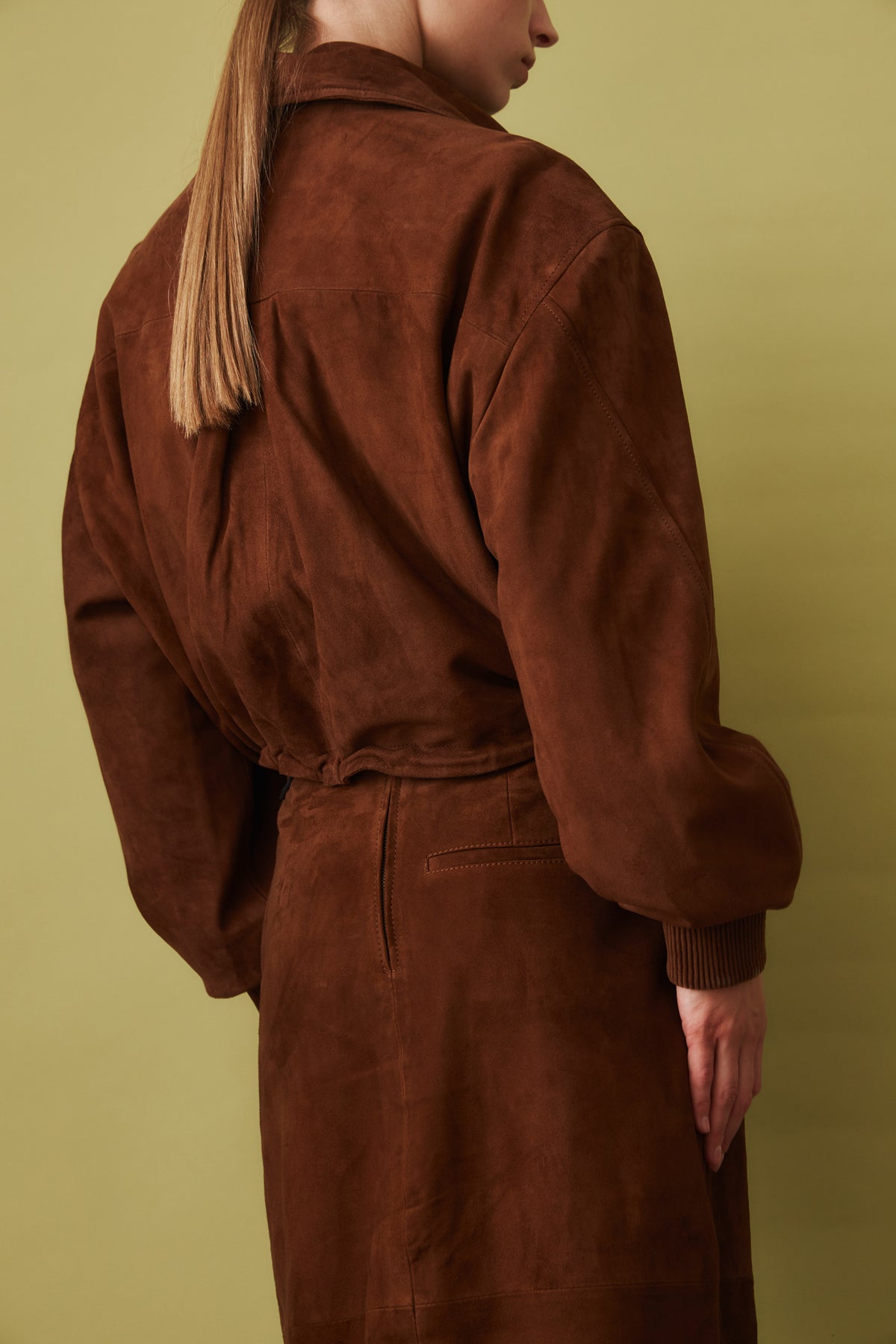 Suede Anorak Jacket Brown