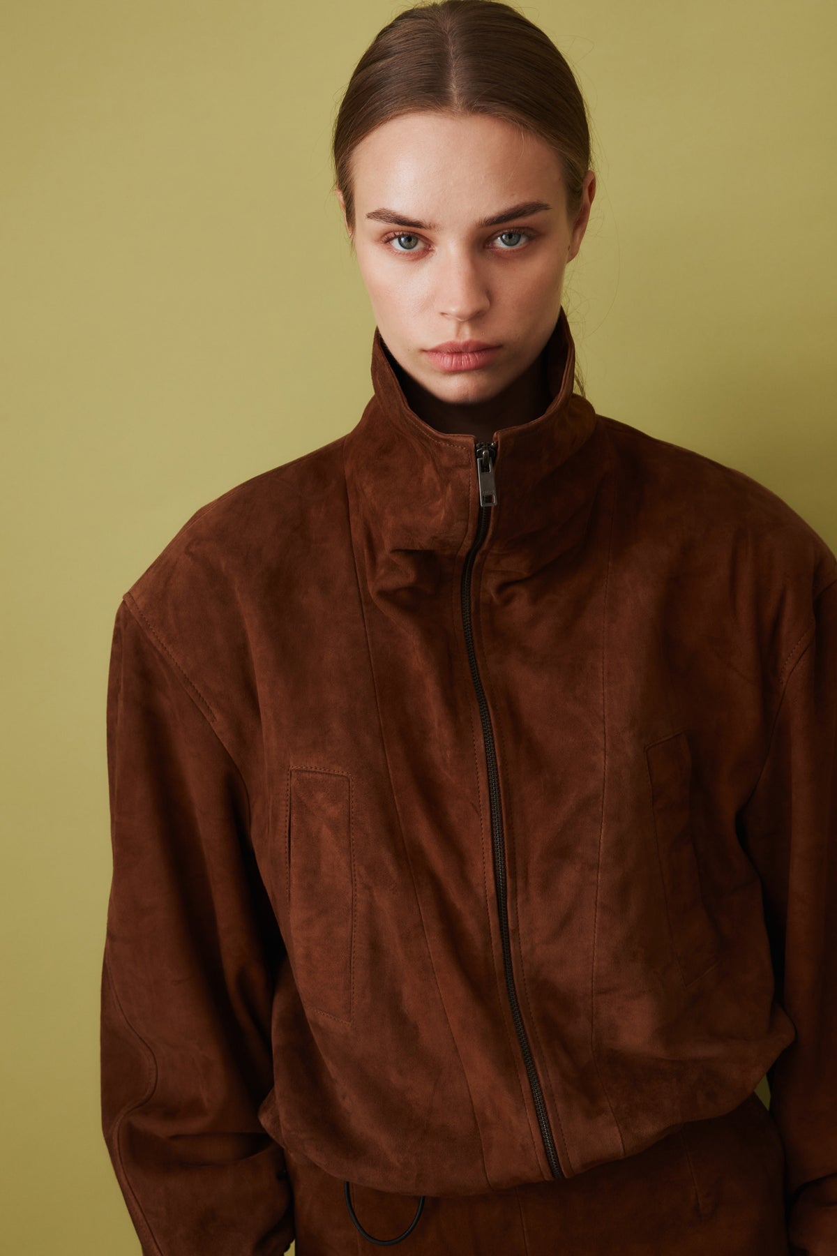 Suede Anorak Jacket Brown
