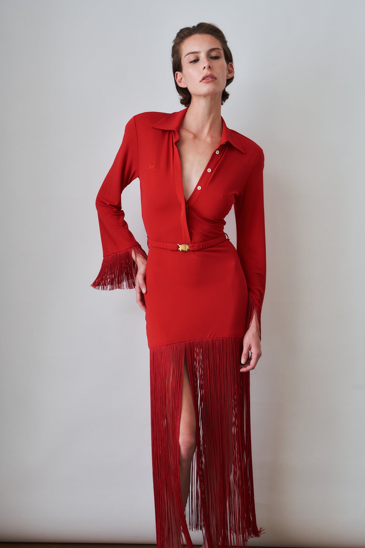 Jersey Polo Fringe Dress - DÉSORDRE