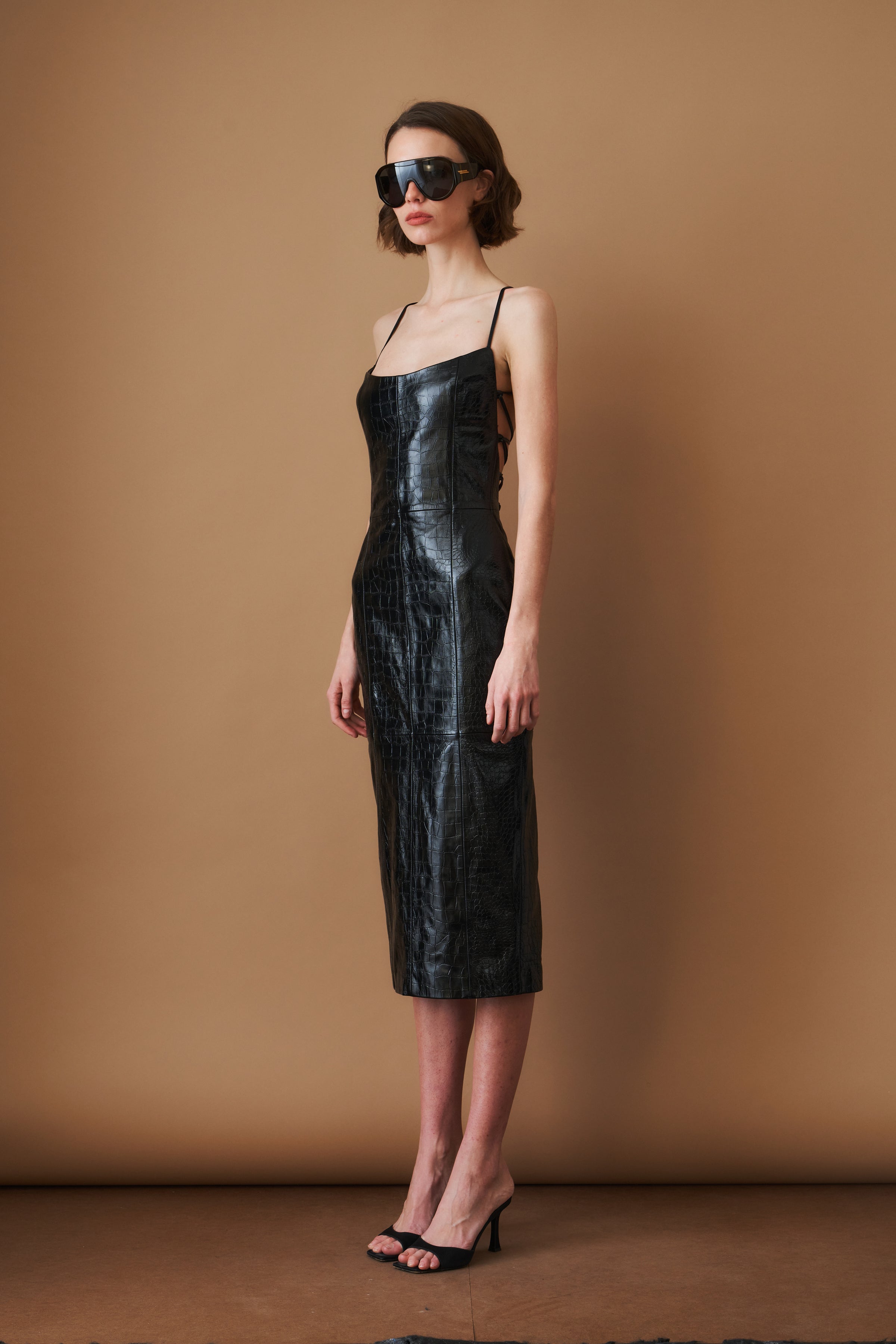 Leather Midi Dress