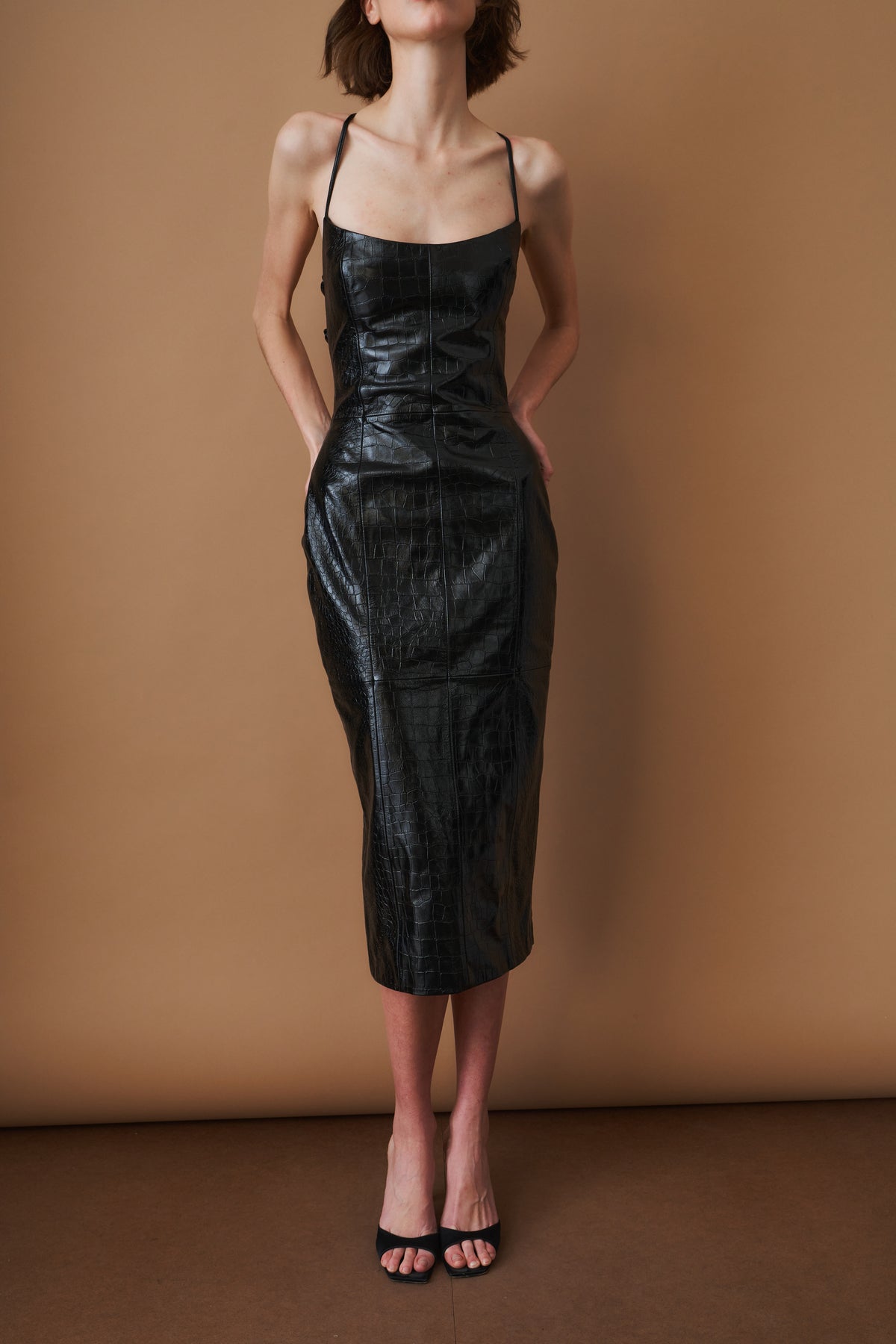 Leather Midi Dress