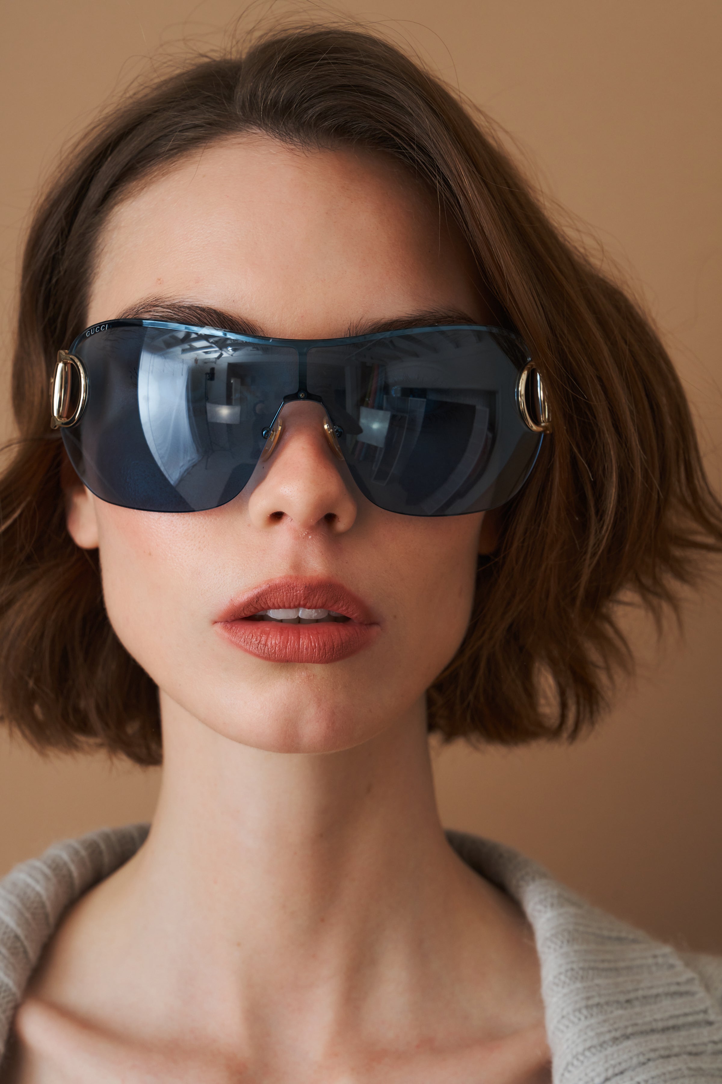 Horsebit Shield Sunglasses