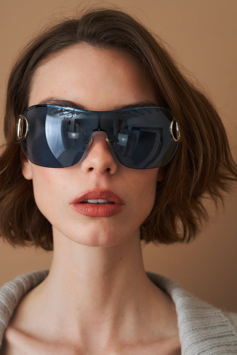 Horsebit Shield Sunglasses