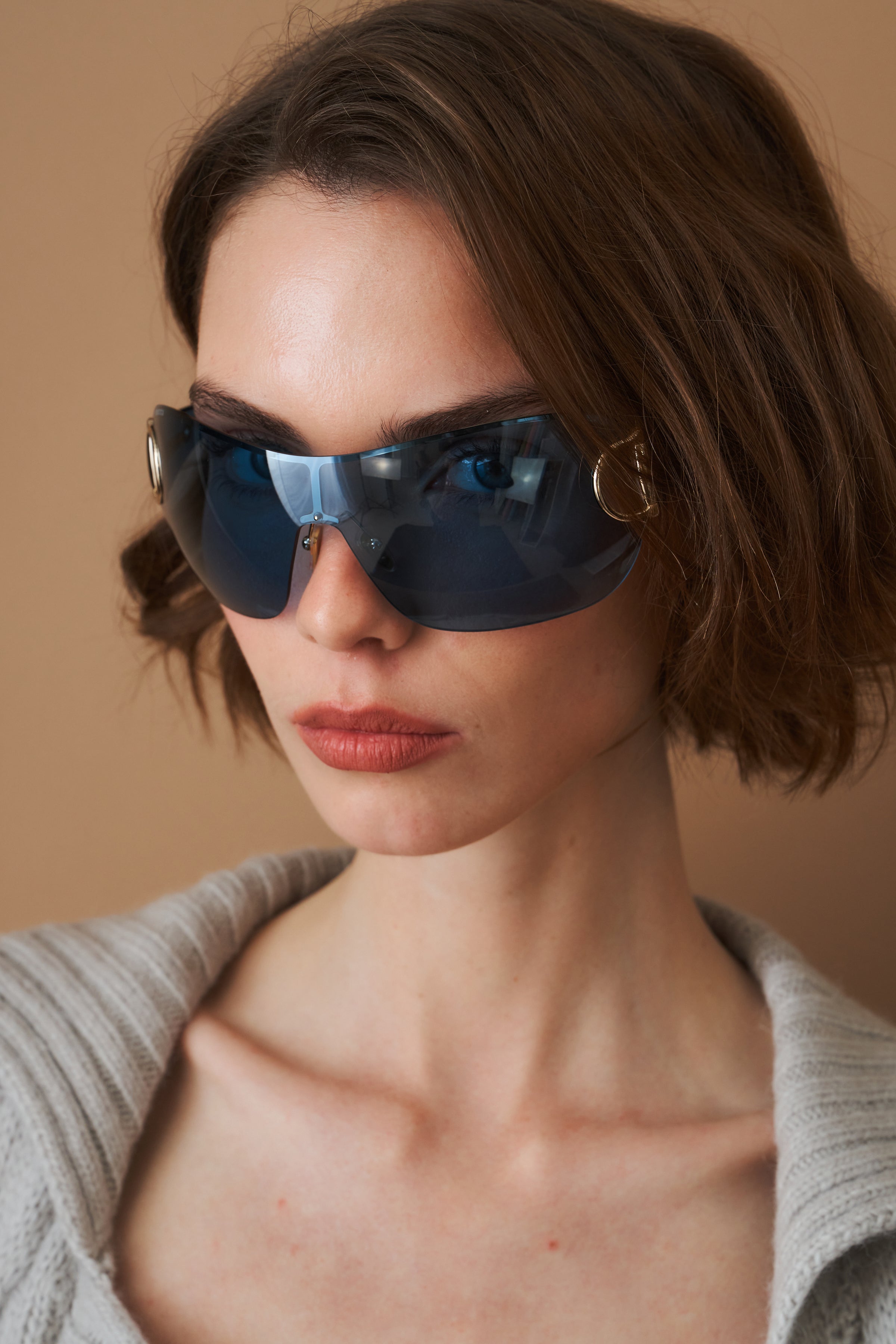 Horsebit Shield Sunglasses