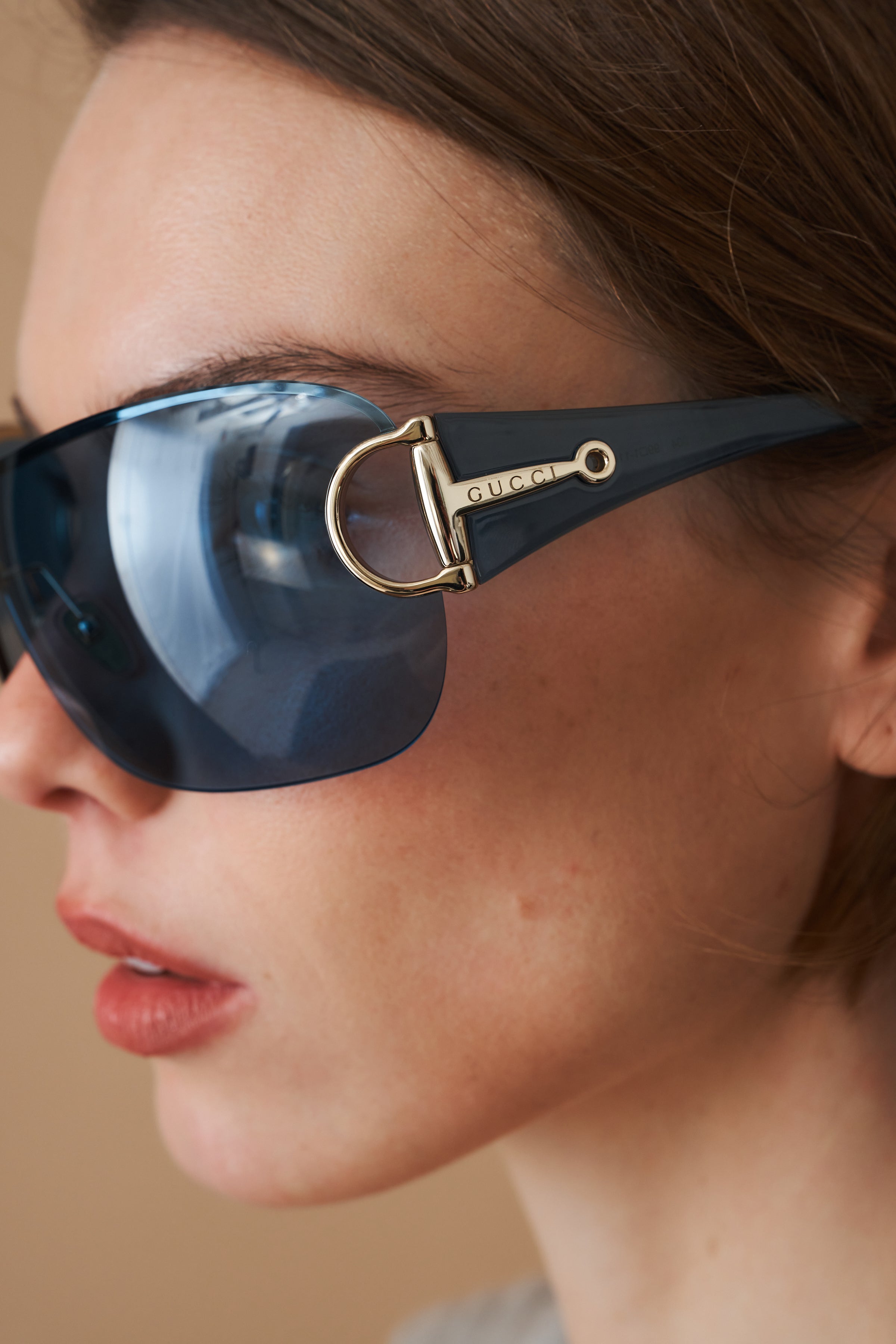 Horsebit Shield Sunglasses