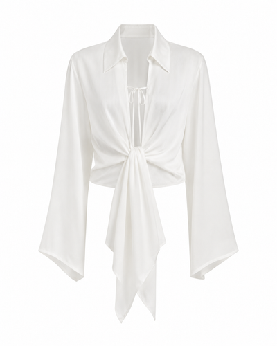 Ami Silk Shirt White - DÉSORDRE