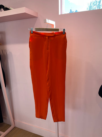 Silk Orange Suit Pant