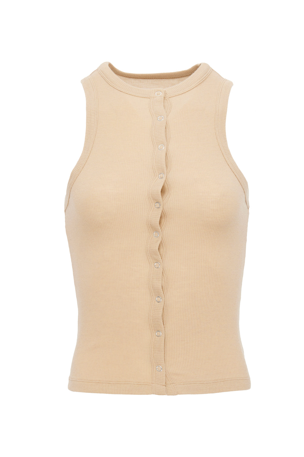 Button Up Beige Tank