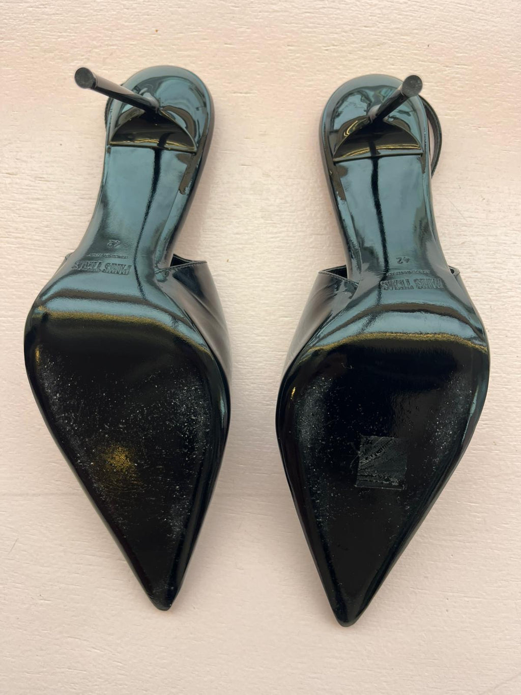 Lidia Patent Black Slingback