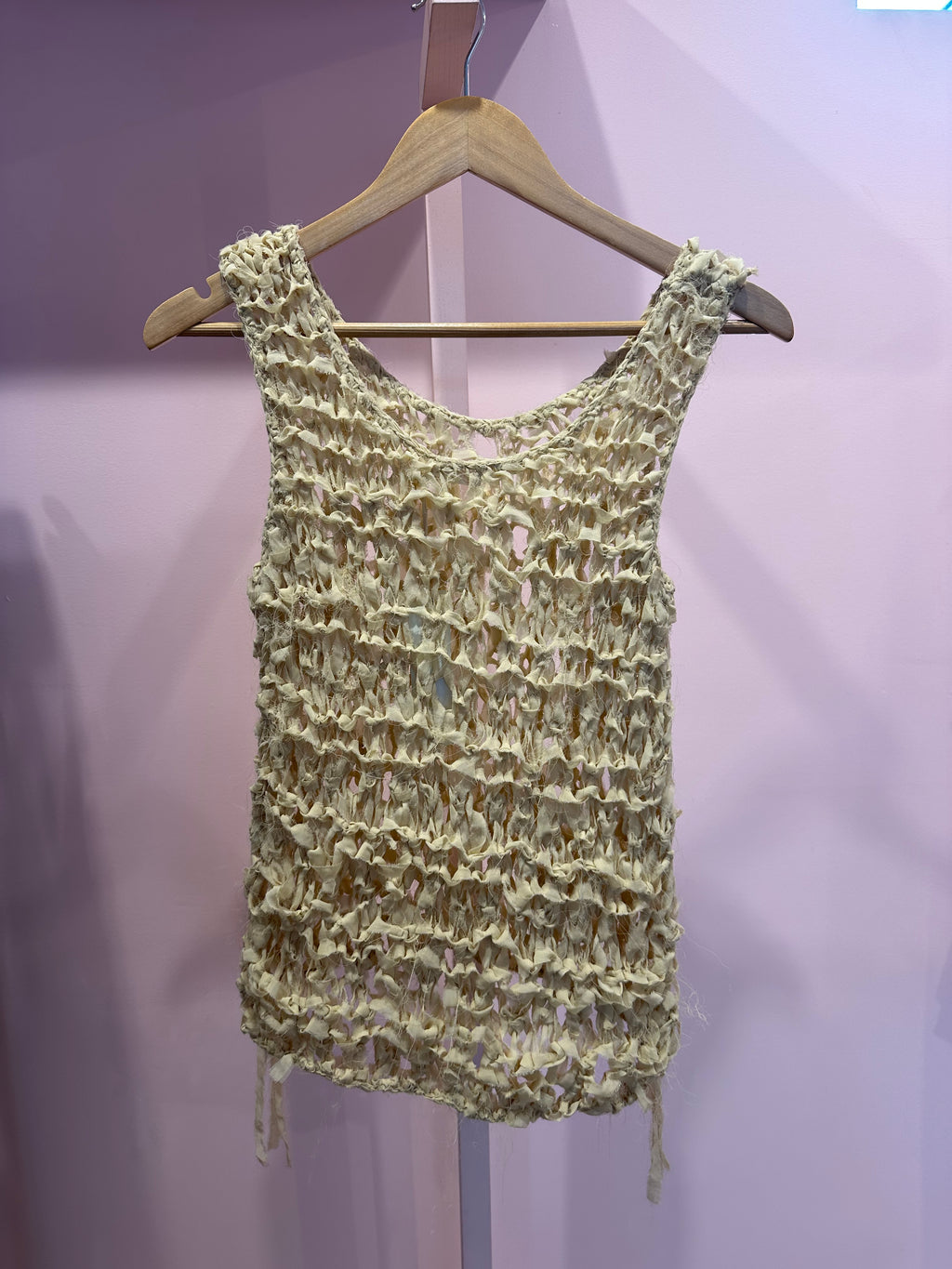 Lilya Cream Crochet Top