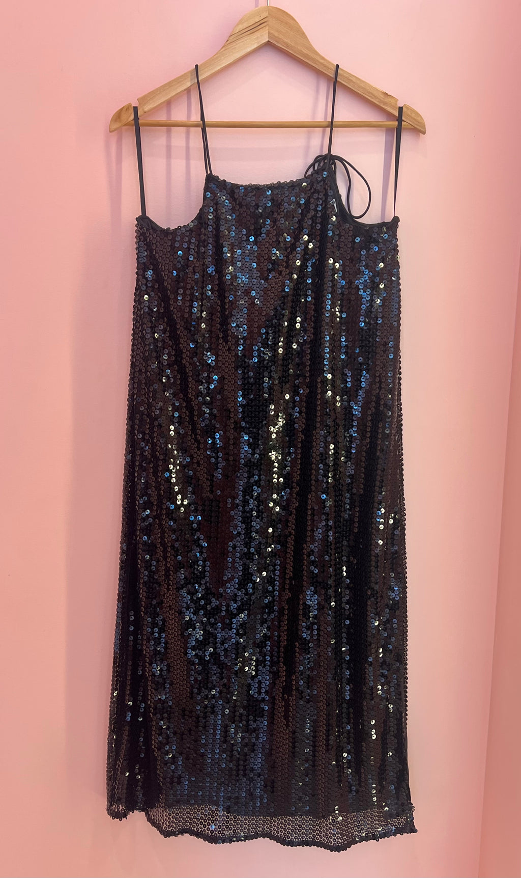 Cut Out Sequin Maxi Skirt