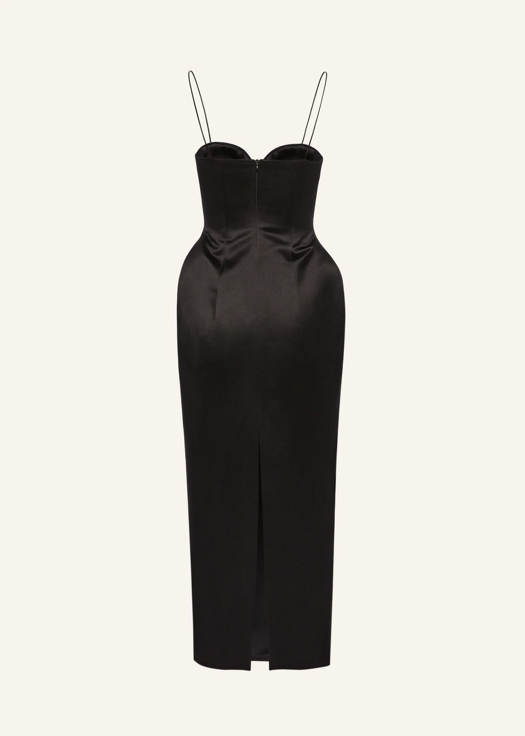 Sweetheart Silk Hourglass Black Dress