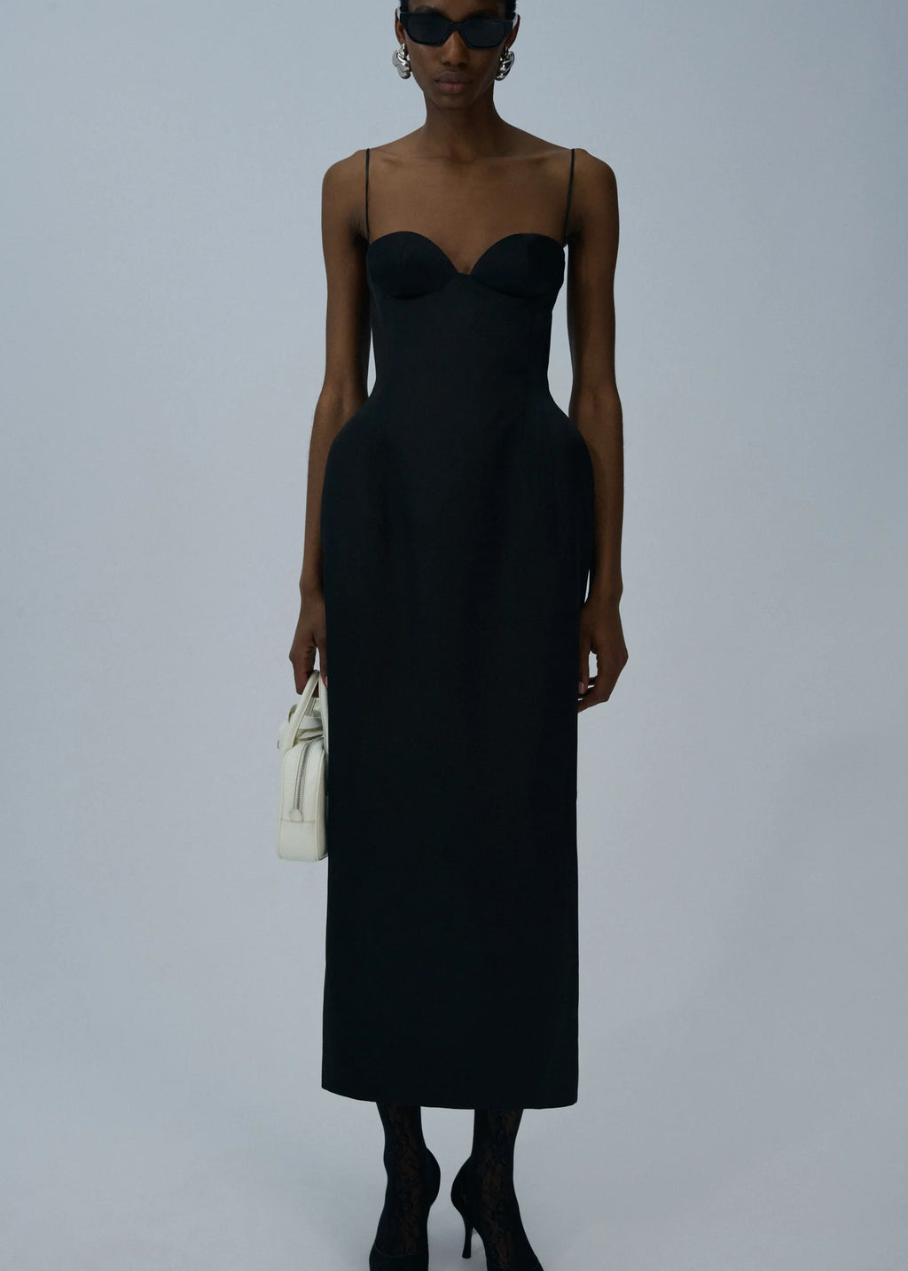 Sweetheart Silk Hourglass Black Dress