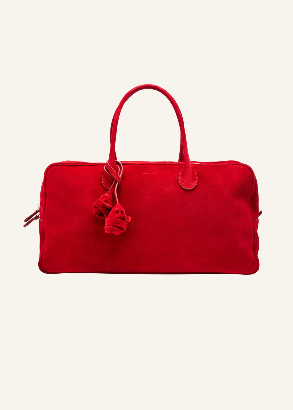 Large Brigitte Suede Red Bag