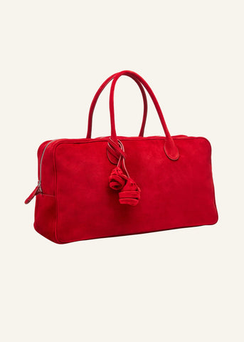 Large Brigitte Suede Red Bag