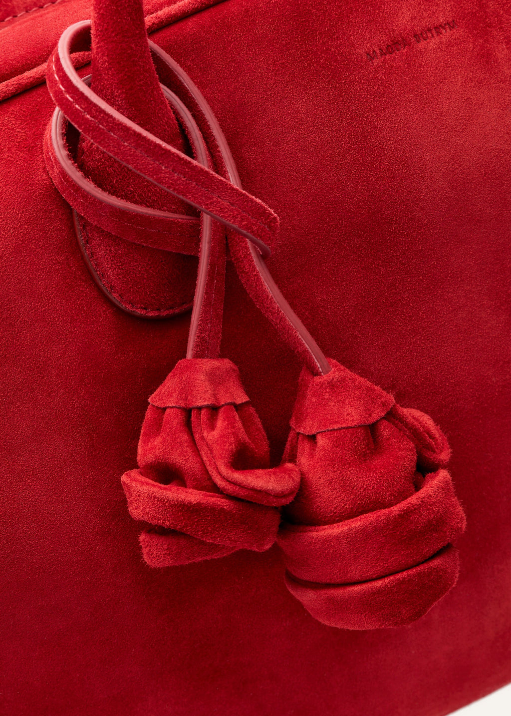 Large Brigitte Suede Red Bag