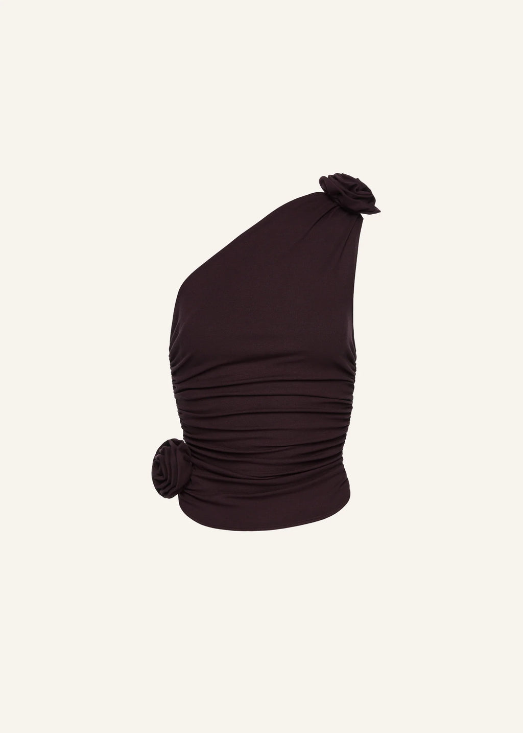 One Shoulder Bordeaux T-Shirt