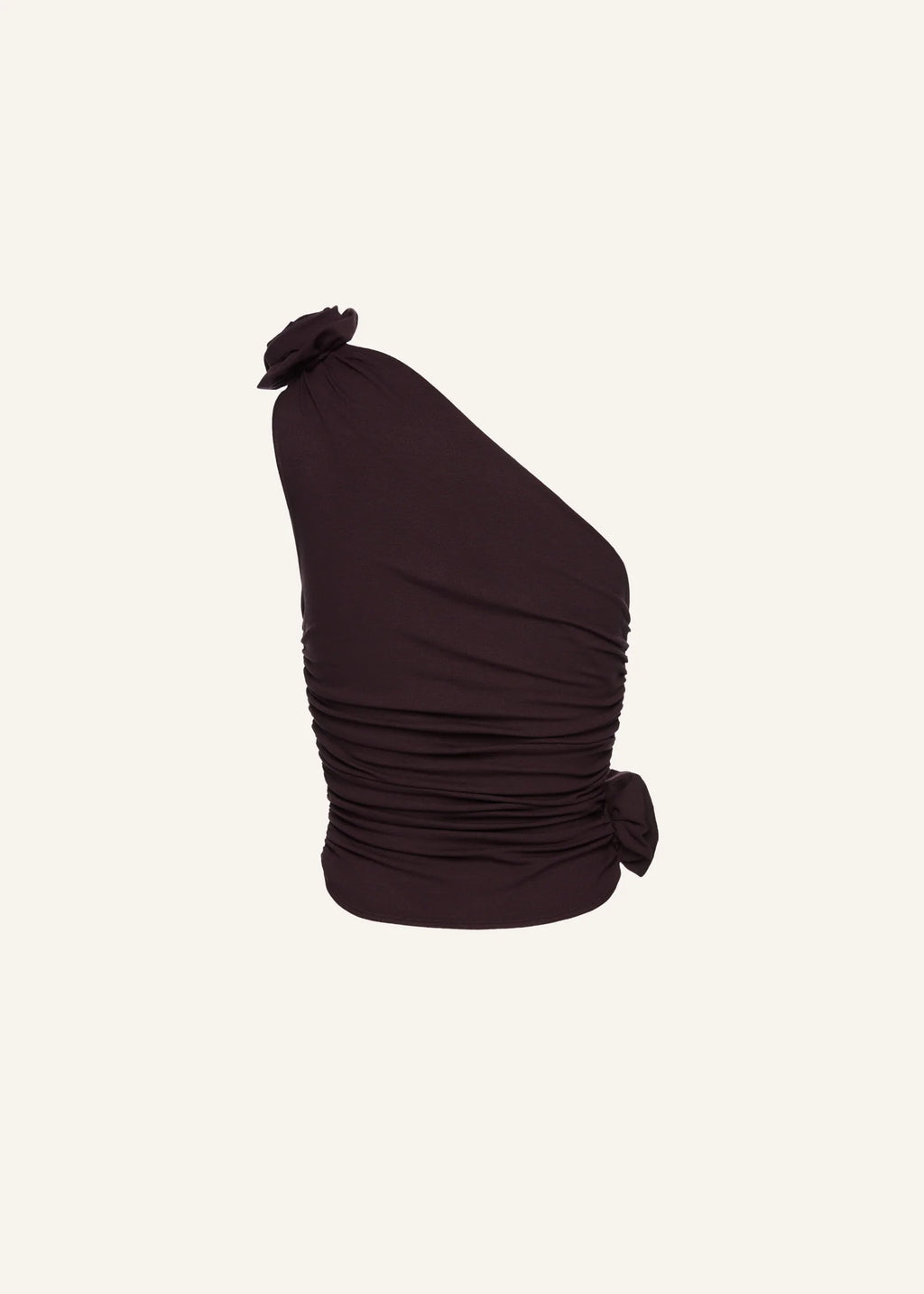 One Shoulder Bordeaux T-Shirt