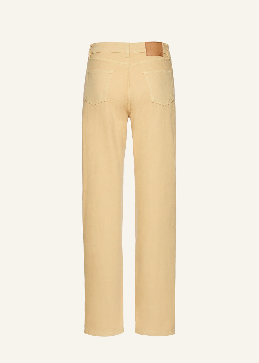 Straight Leg Denim Beige Pant