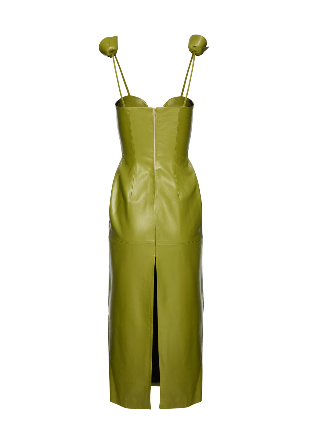 SS25 LEATHER 03 DRESS GREEN