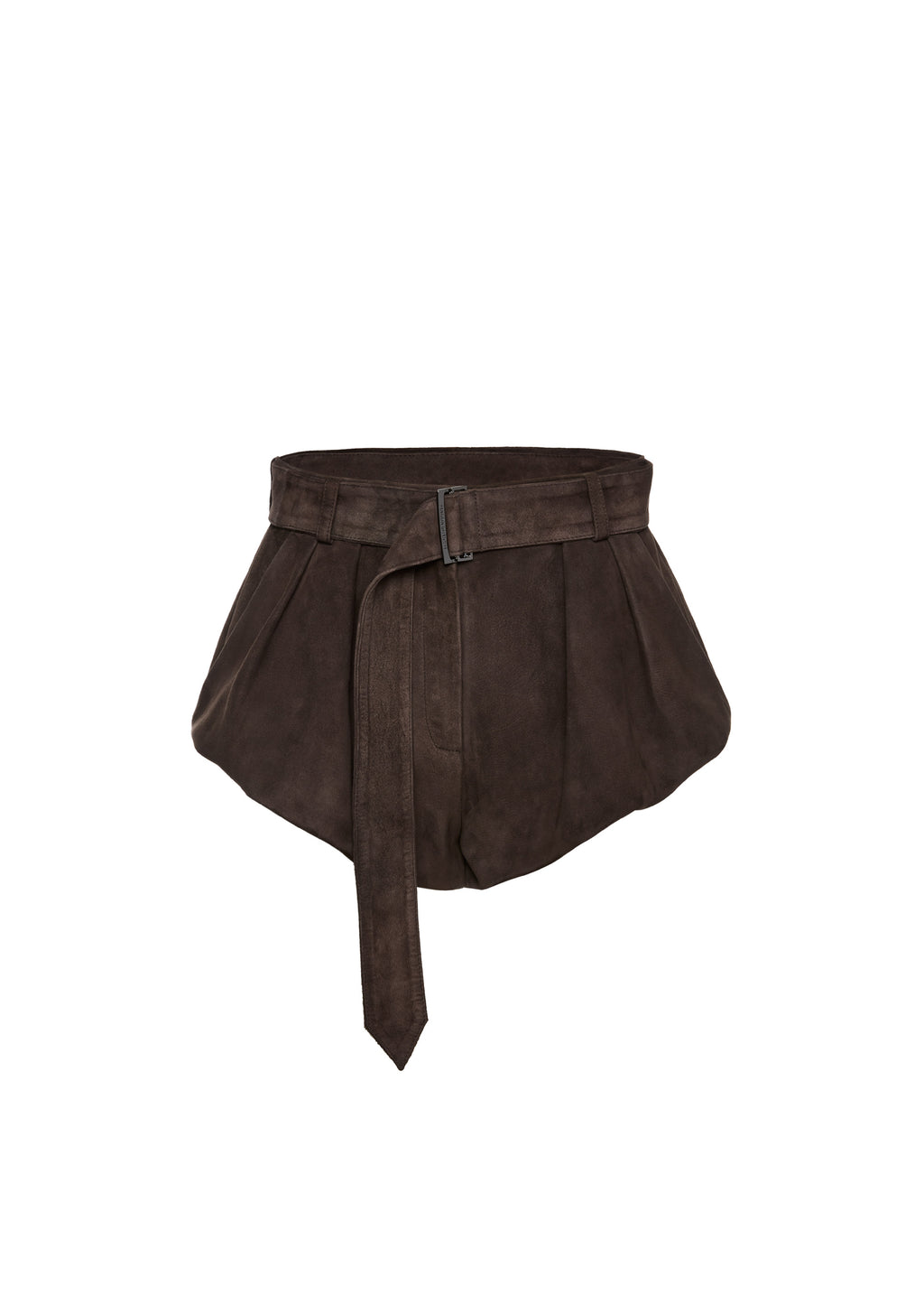 SS25 LEATHER 04 SHORTS BROWN SUEDE