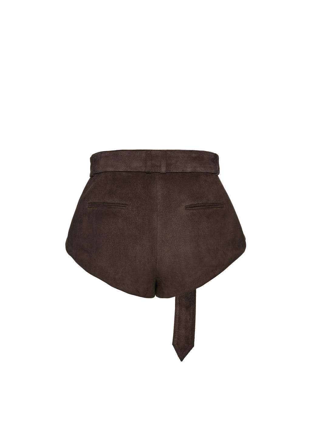 SS25 LEATHER 04 SHORTS BROWN SUEDE