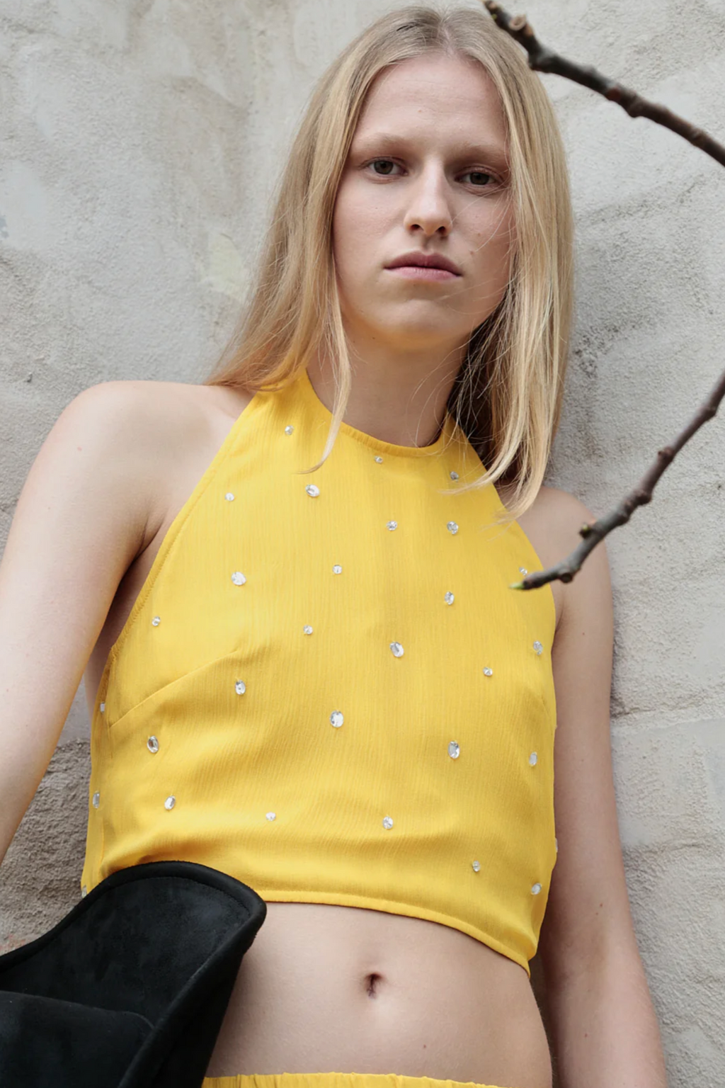 Halter Crystal IV Yellow Top