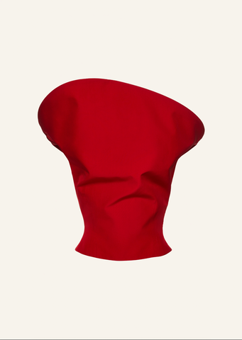 Exaggerated Red Bustier